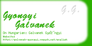 gyongyi galvanek business card
